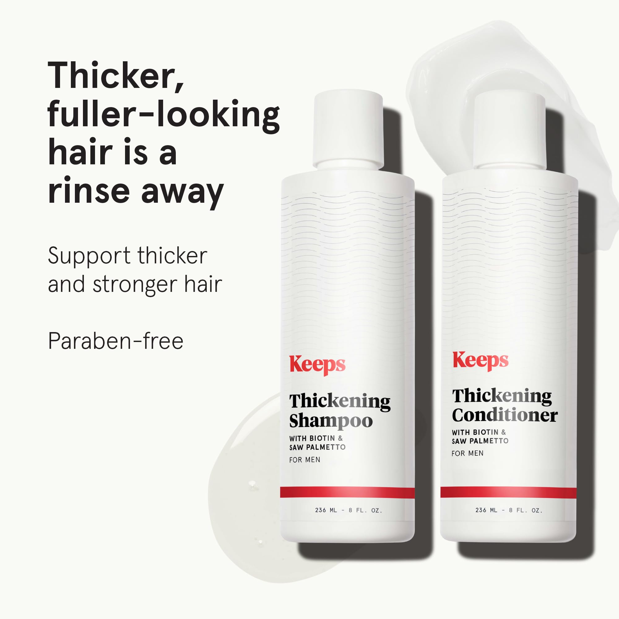 Keeps thickening conditioner bottle 8oz for smoother, fuller hair.