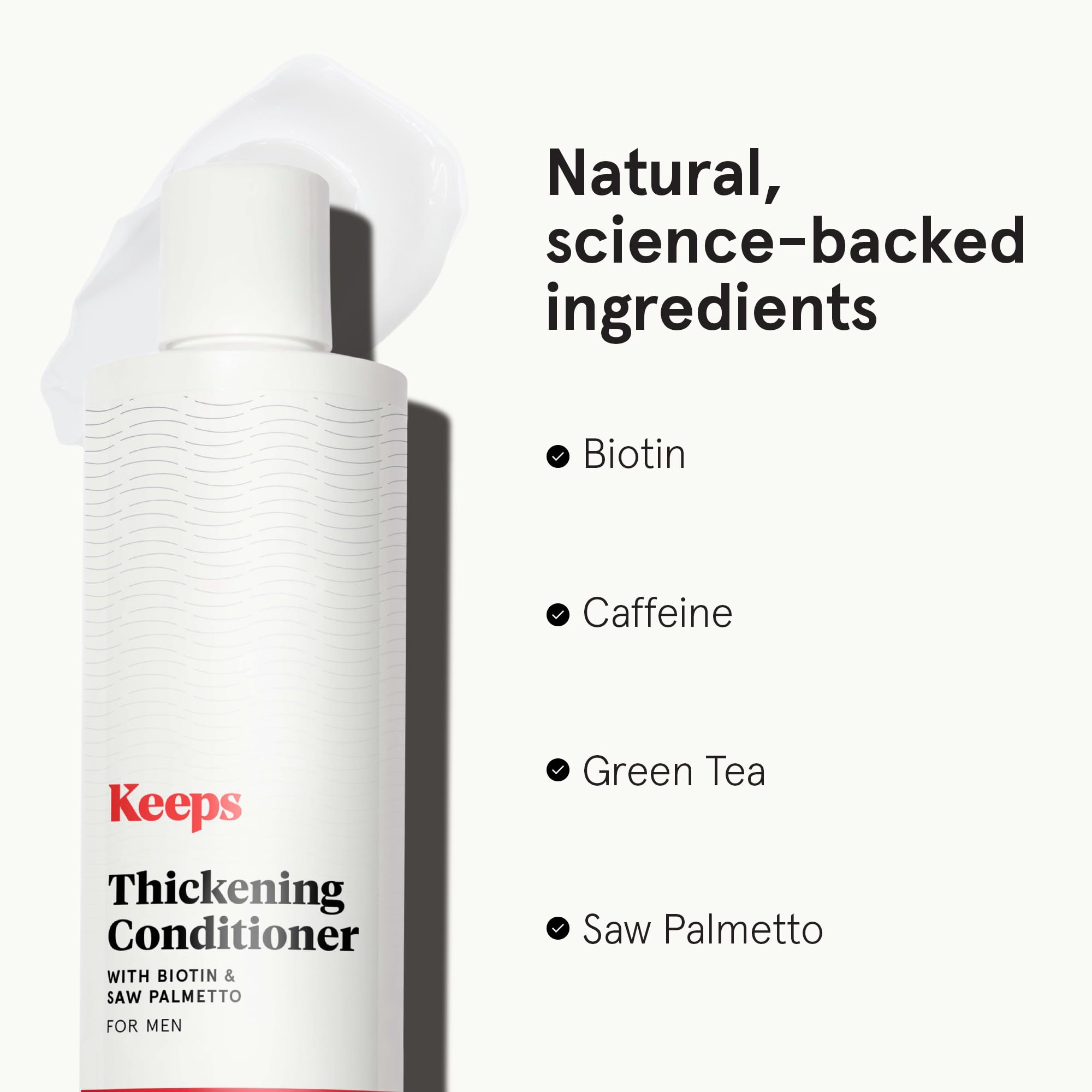 Keeps Thickening Conditioner application on scalp demonstrates easy routine