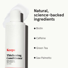 Keeps Thickening Conditioner application on scalp demonstrates easy routine