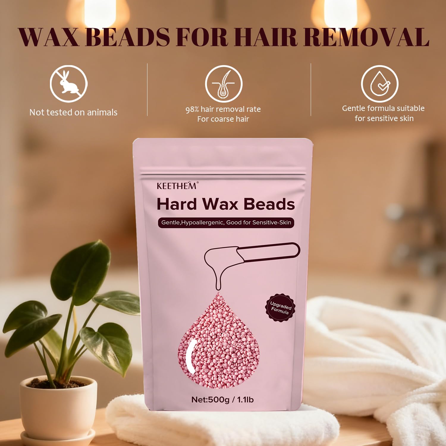 Keethem home waxing kit setup enables DIY routines safely.