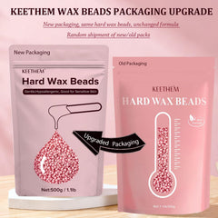 Keethem hard wax beads rose close-up showing uniform melting texture for smooth application.