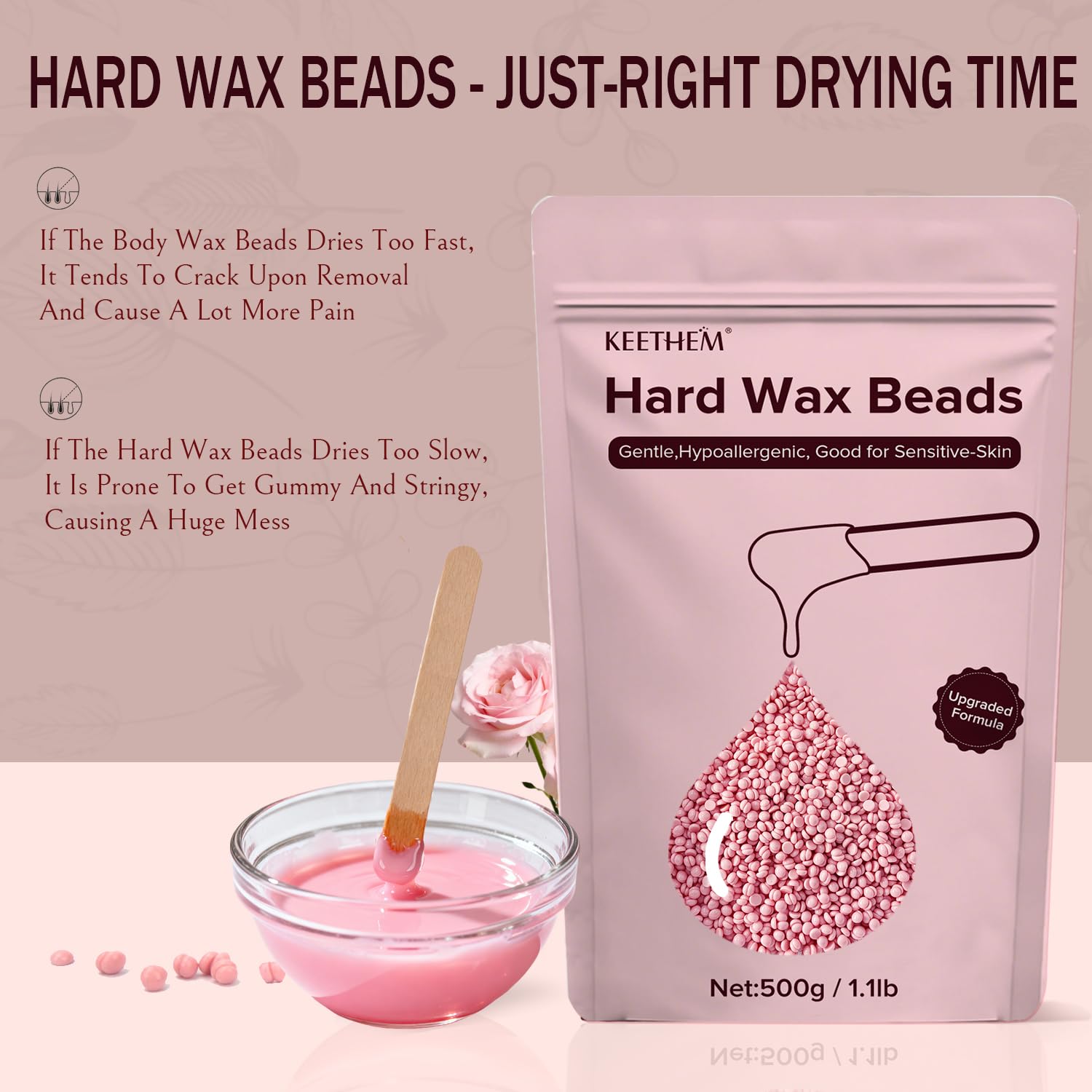 Keethem bikini waxing scene at home suggesting salon-like results.
