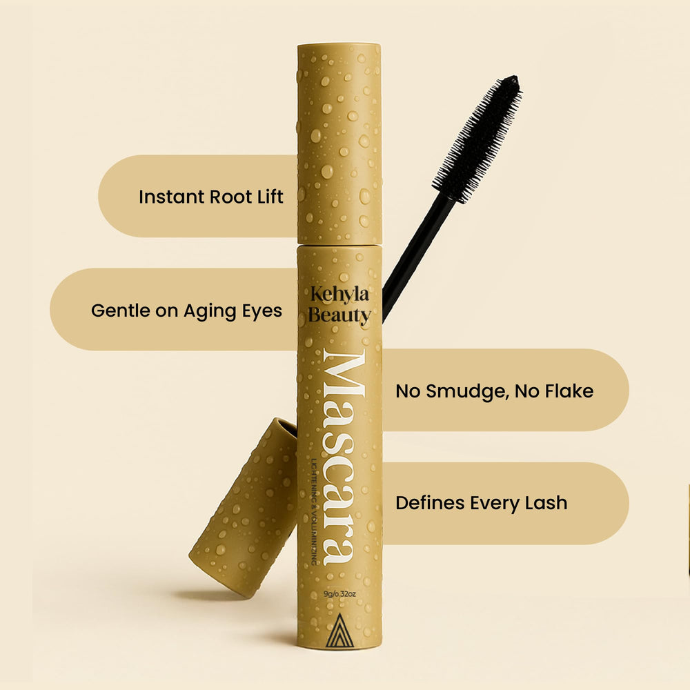 Applied lashes show instant length and volume with Kehyla Beauty Mascara.