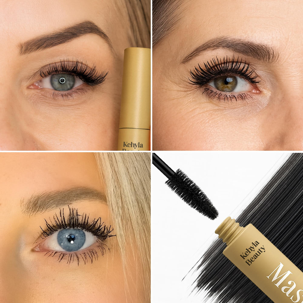 Close-up of Kehyla Beauty Mascara wand with soft precision brush.