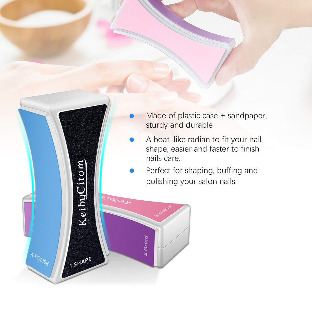 Keiby Citom buffer blocks smooth each nail surface for a flawless base