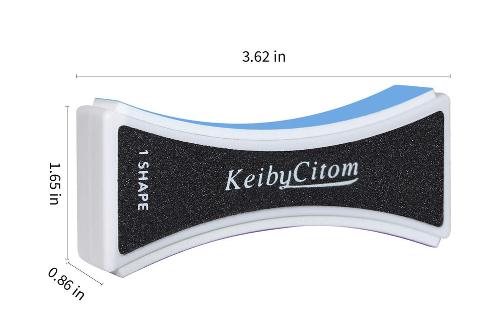 Keiby Citom nail buffer in home salon setup for quick touch-ups