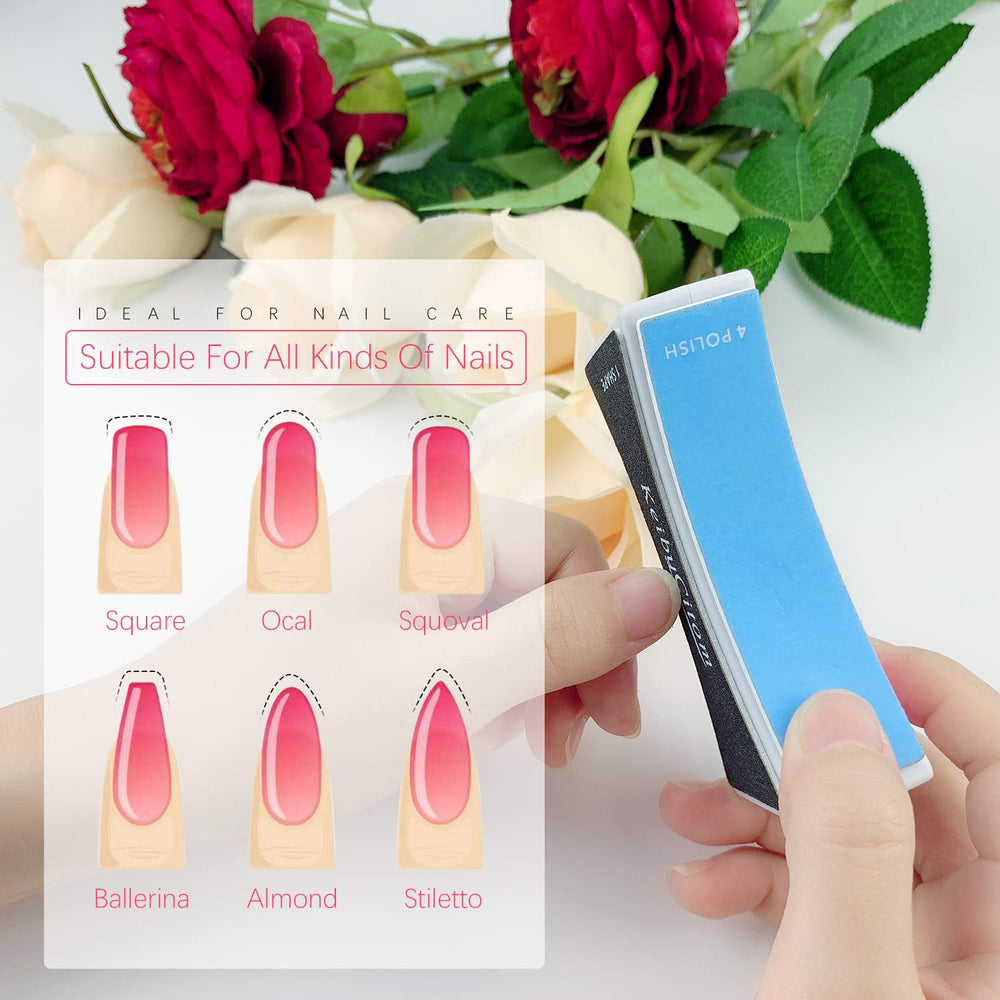 Keiby Citom natural nails use with four-sided buffer for prep