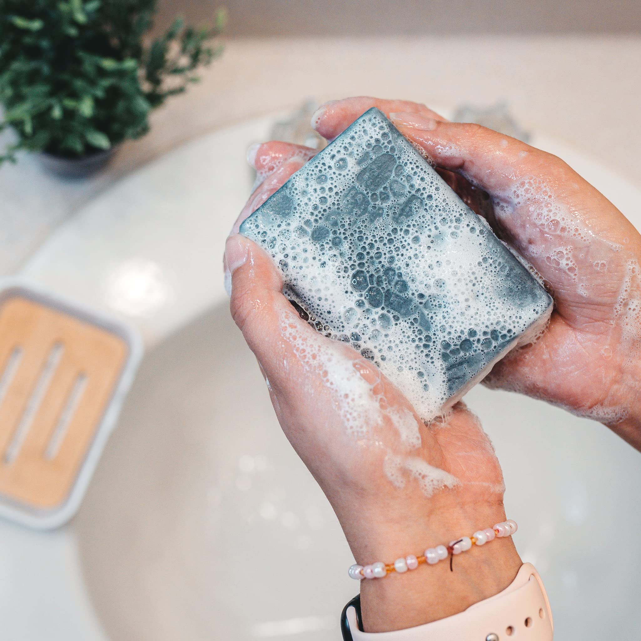 Keika Charcoal Black Soap Bar - 5 oz size offers long-lasting value.