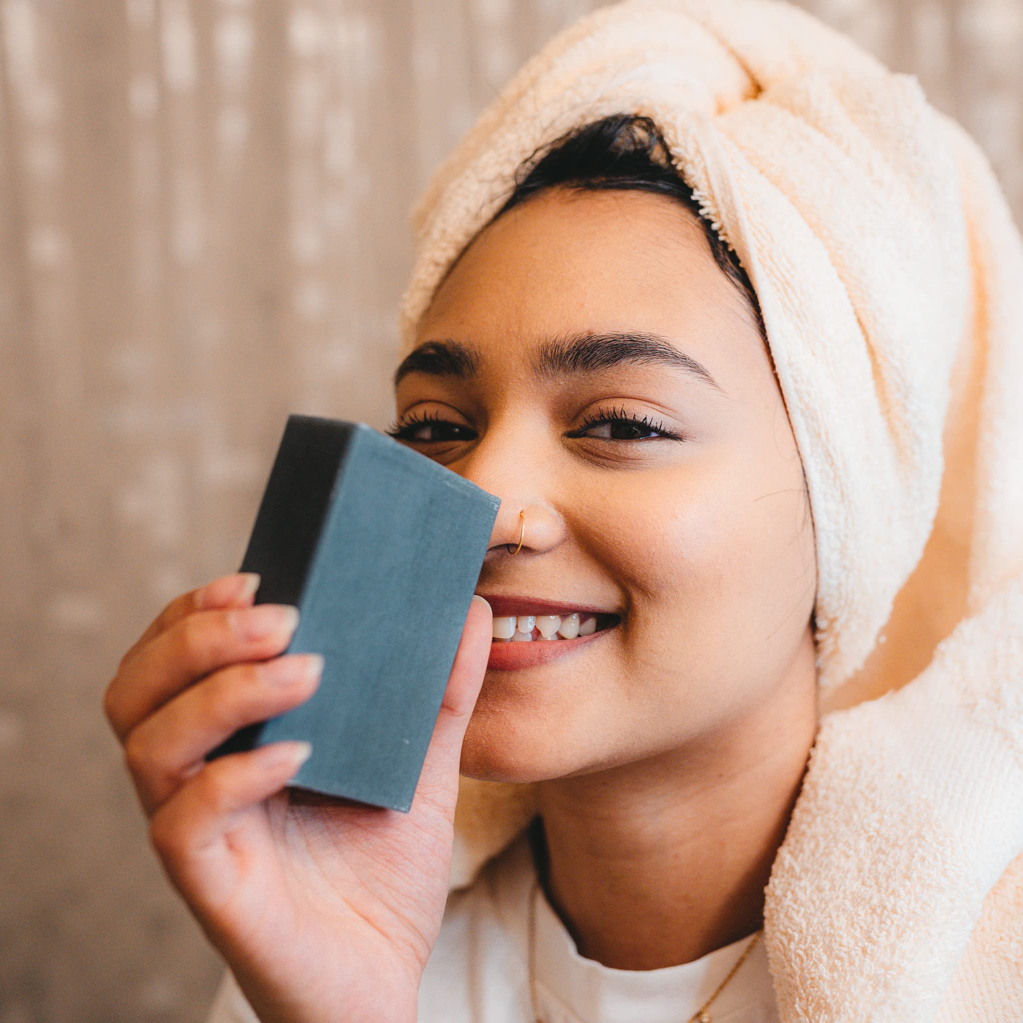 Keika Charcoal Black Soap Bar - eczema-psoriasis care, gentle cleansing.