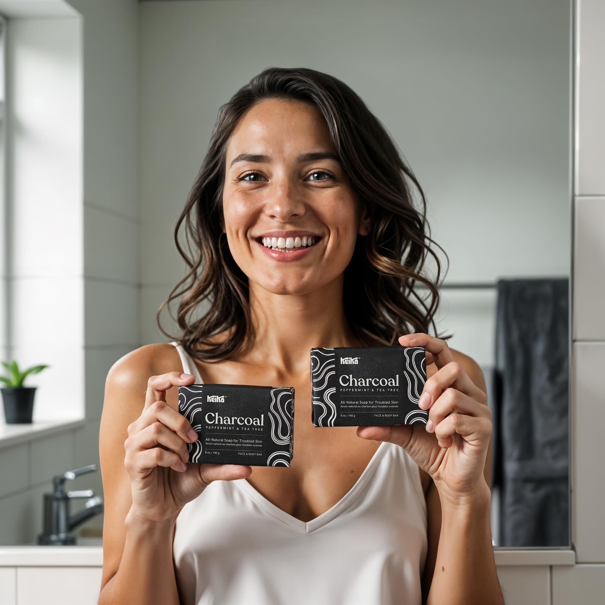 Keika Charcoal Black Soap Bar - shaving-friendly, prepping skin with a clean, comfortable feel.