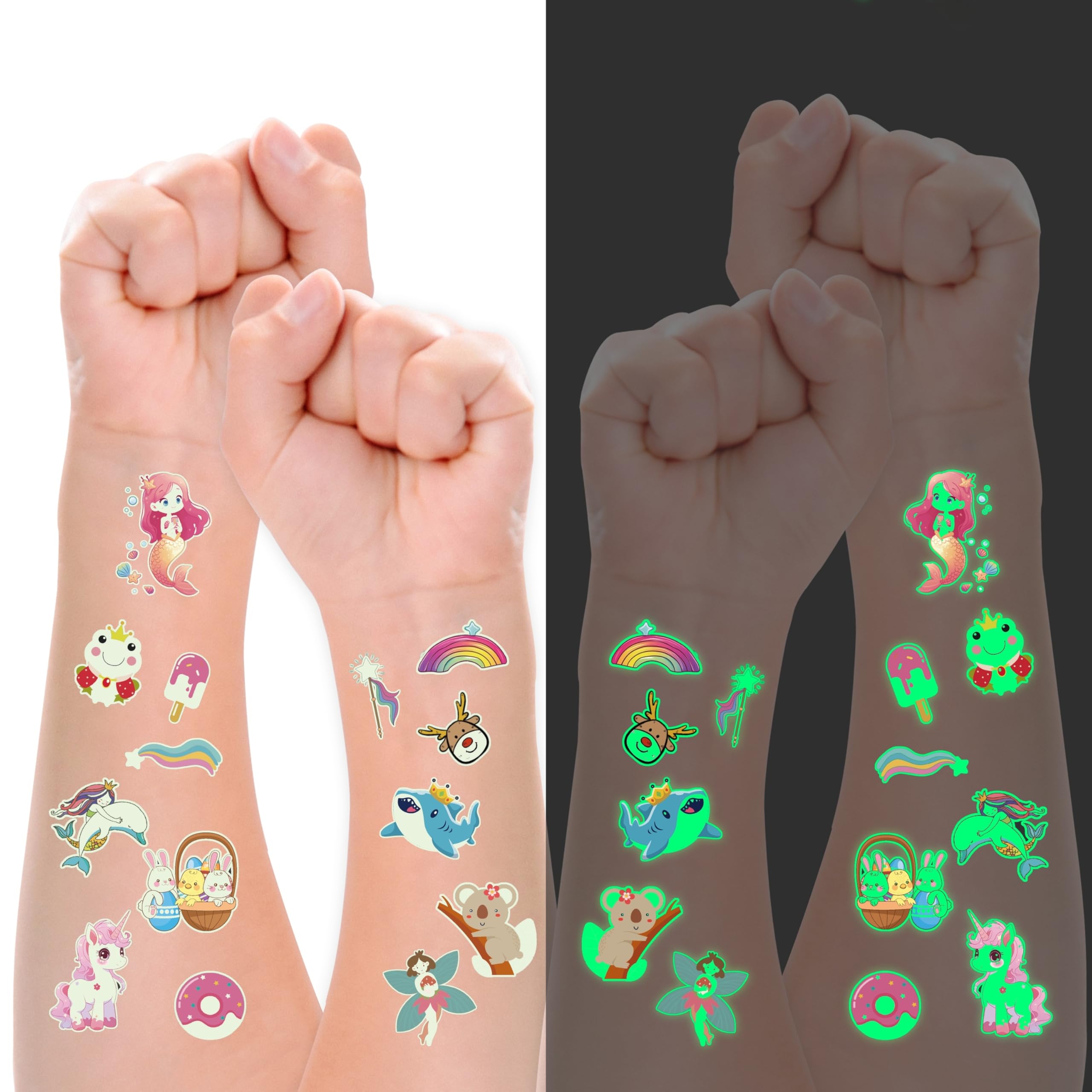 Keikihipa pirate tattoos fuel adventurous play and glow after light activation.