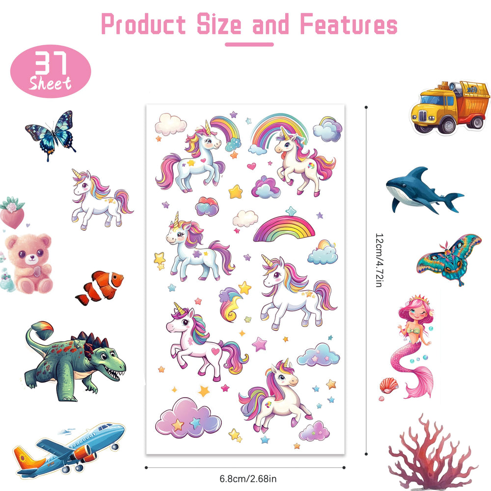 Keikihipa kids animal tattoos pack for creative dress-up adventures