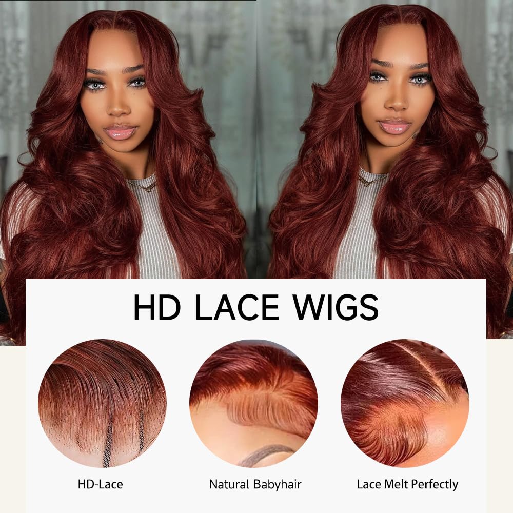 KEKEYY body wave wig 200% density for voluminous texture and everyday wear.