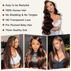 KEKEYY HD lace front with bleached knots for seamless scalp illusion
