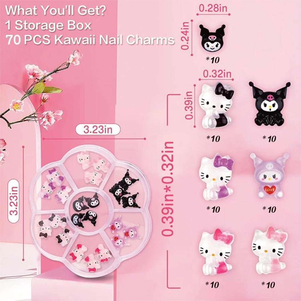 Charm de uñas Kelbbo resina 3D con diseño dulce para realzar manicura