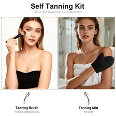 Kelilo microfiber tanning mitt close-up reduces product waste