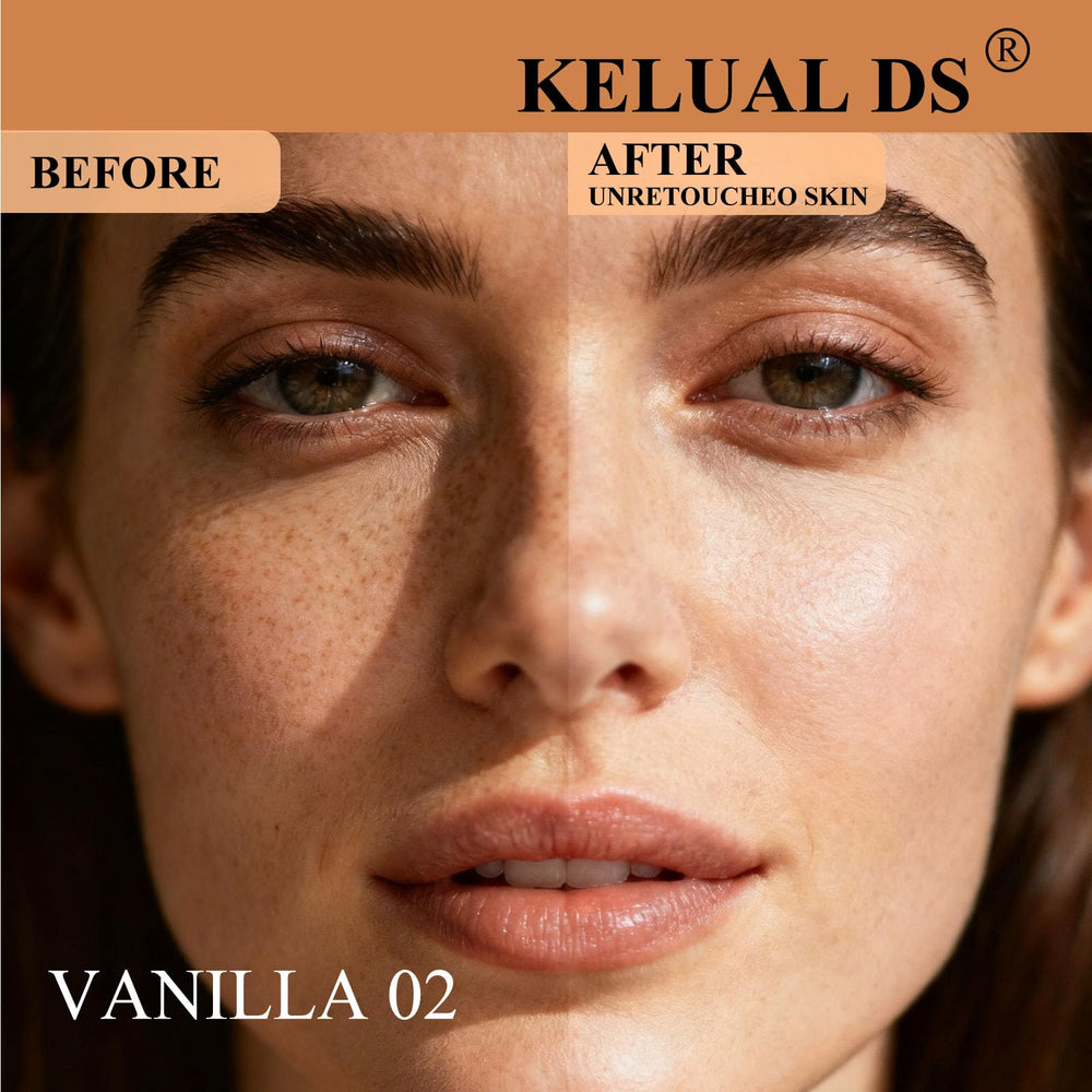 KELUAL DS: aplicación en rostro y cuello para un acabado uniforme.
