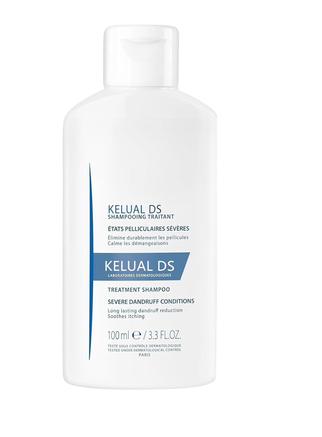 KELUAL DS botella de 100 ml en pack de dos para uso diario.