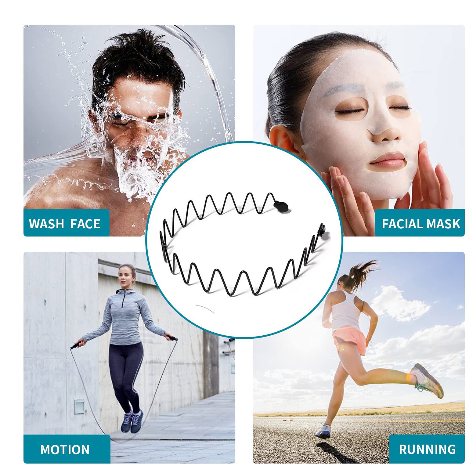 KELUBATU three pack headbands for gym, home and travel