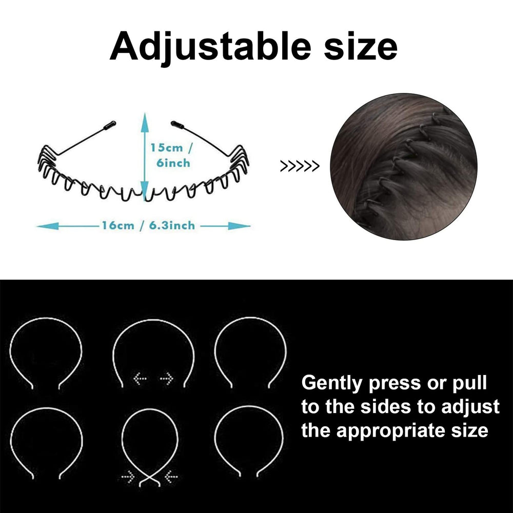 KELUBATU metal headband with soft end covers to prevent skin snag
