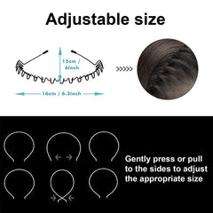 KELUBATU metal headband with soft end covers to prevent skin snag