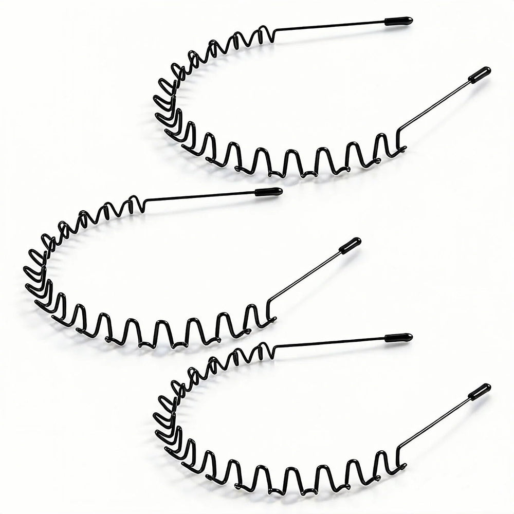 KELUBATU metal hair bands zigzag closeup for durable daily wear