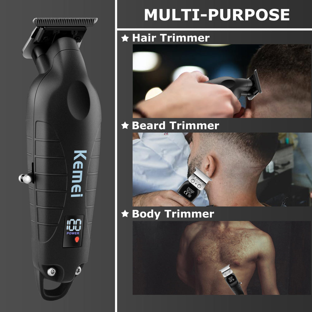 KEMEI 2293 ergonomic grip for comfortable, controlled trimming