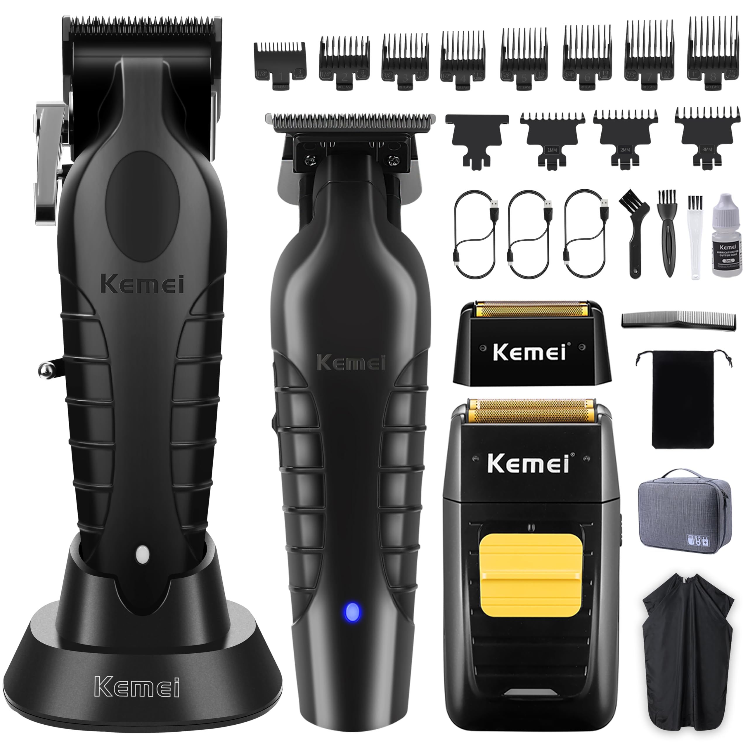 KEMEI 2296 cordless hair clipper for precise home grooming