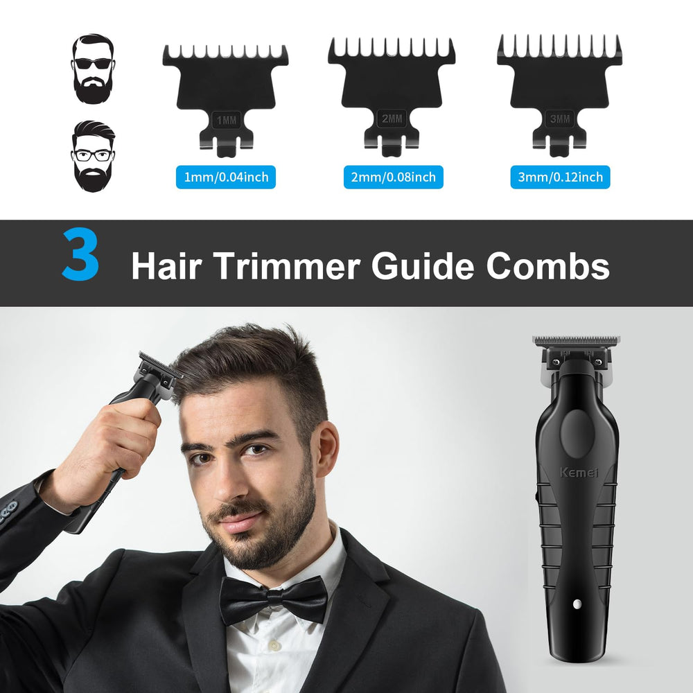 KEMEI 2299 beard and sideburn trimming setup close