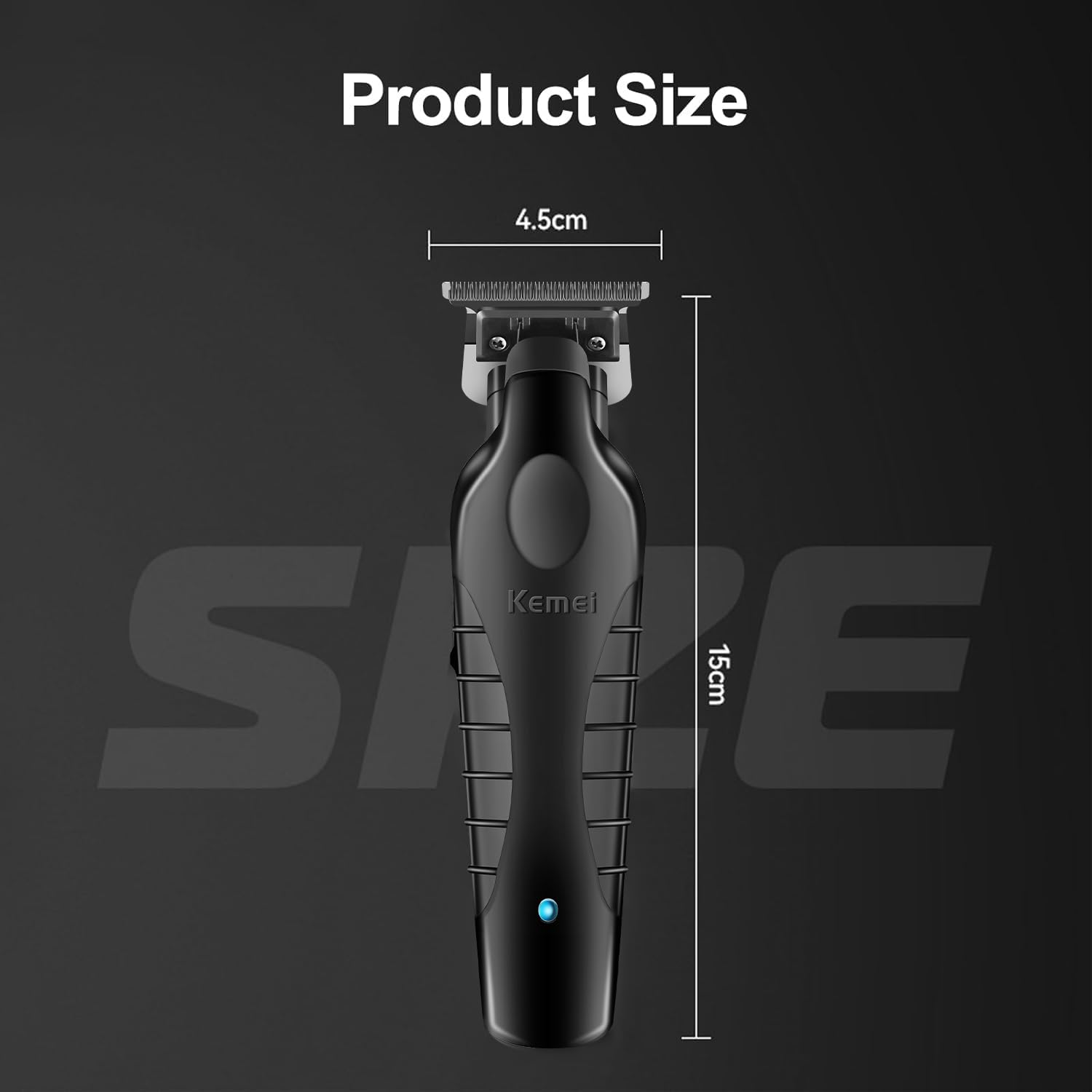 KEMEI 2299 ergonomic design for comfortable handheld trimming