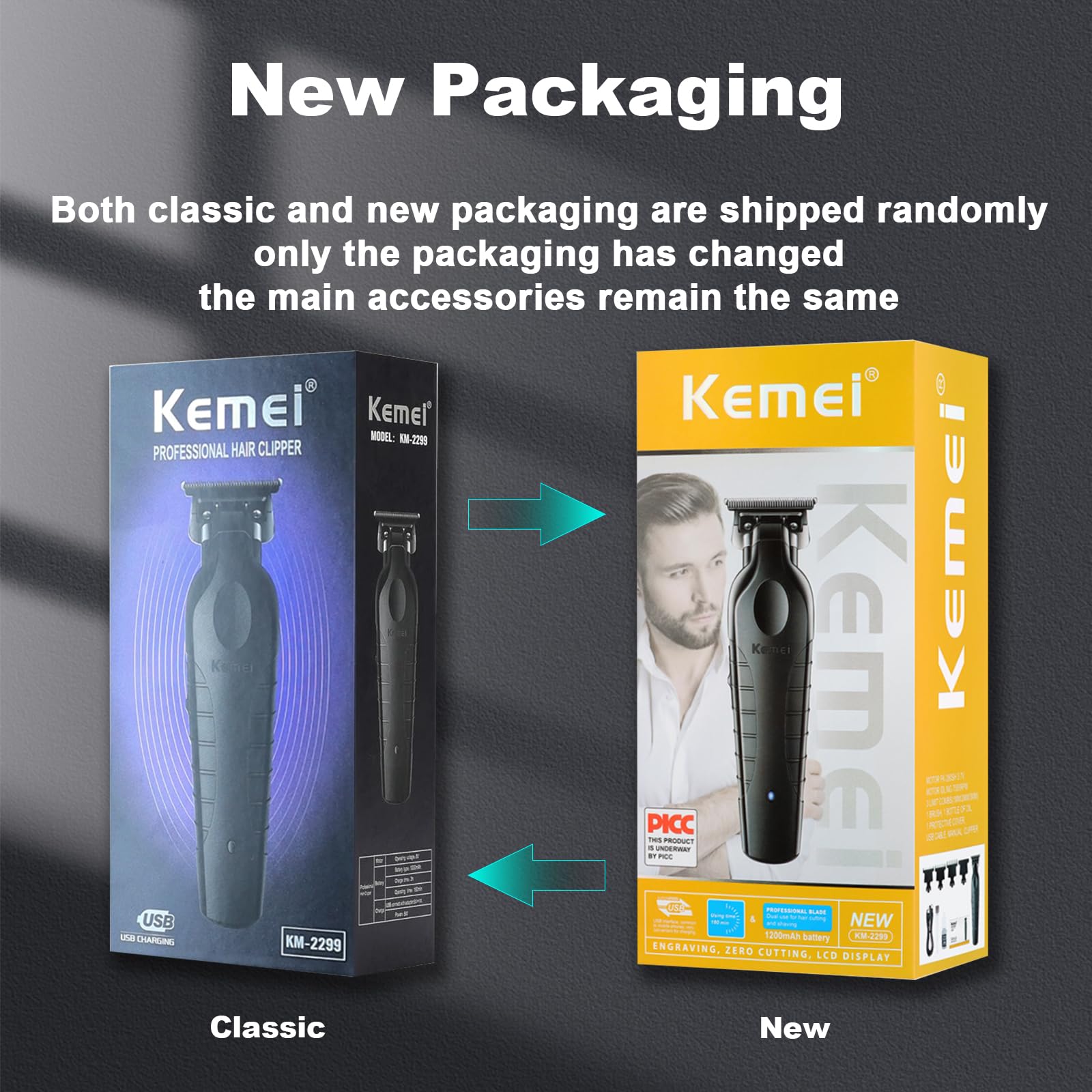 KEMEI 2299 full charge provides 180 minutes of cordless use