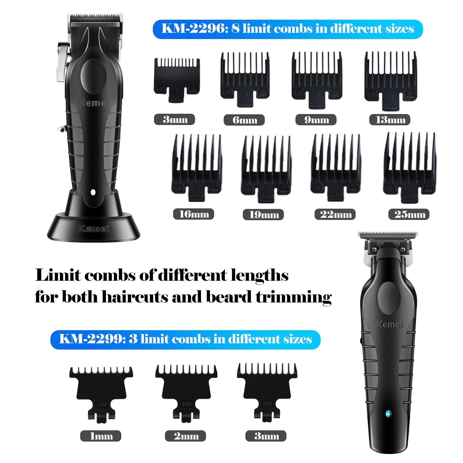KEMEI dual-foil shaver head close-up for smooth necklines and stubble.