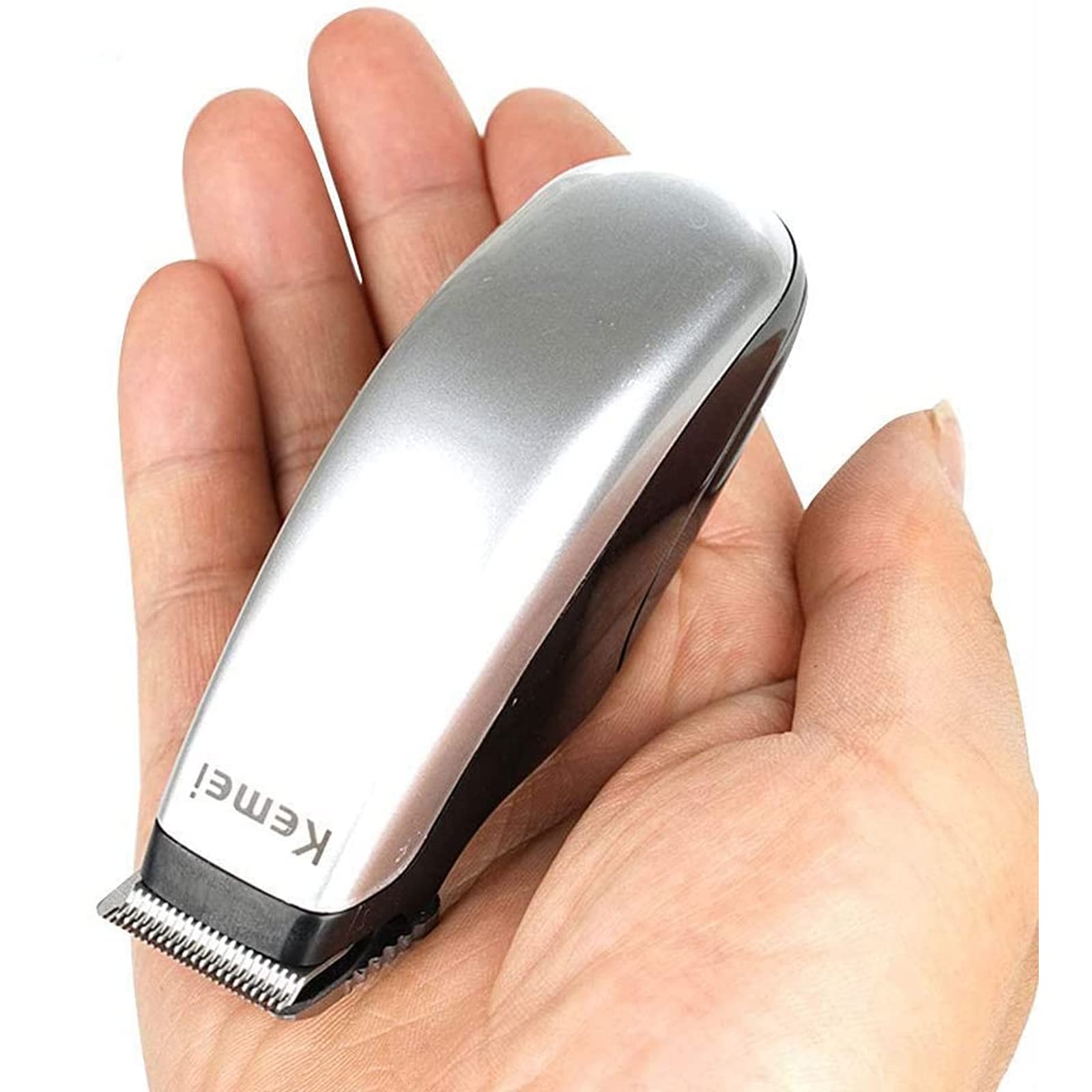 KEMEI mini clippers compact design for precise touch-ups anywhere.