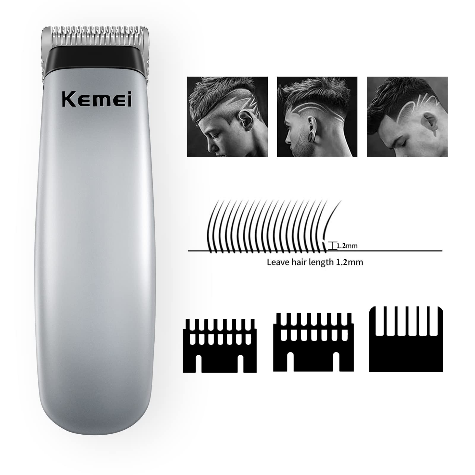 KEMEI mini clippers with stainless steel blades deliver lasting sharpness.