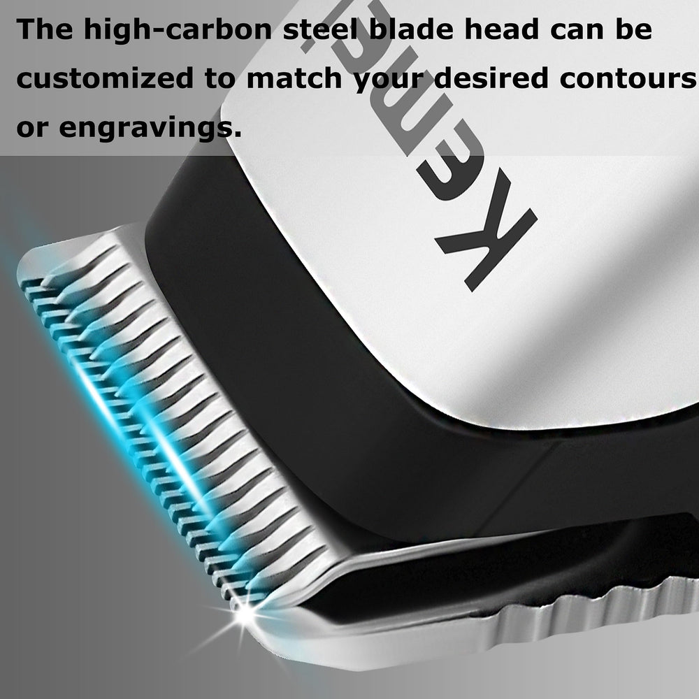 KEMEI Mini Hair Trimmer includes three guide combs for versatility