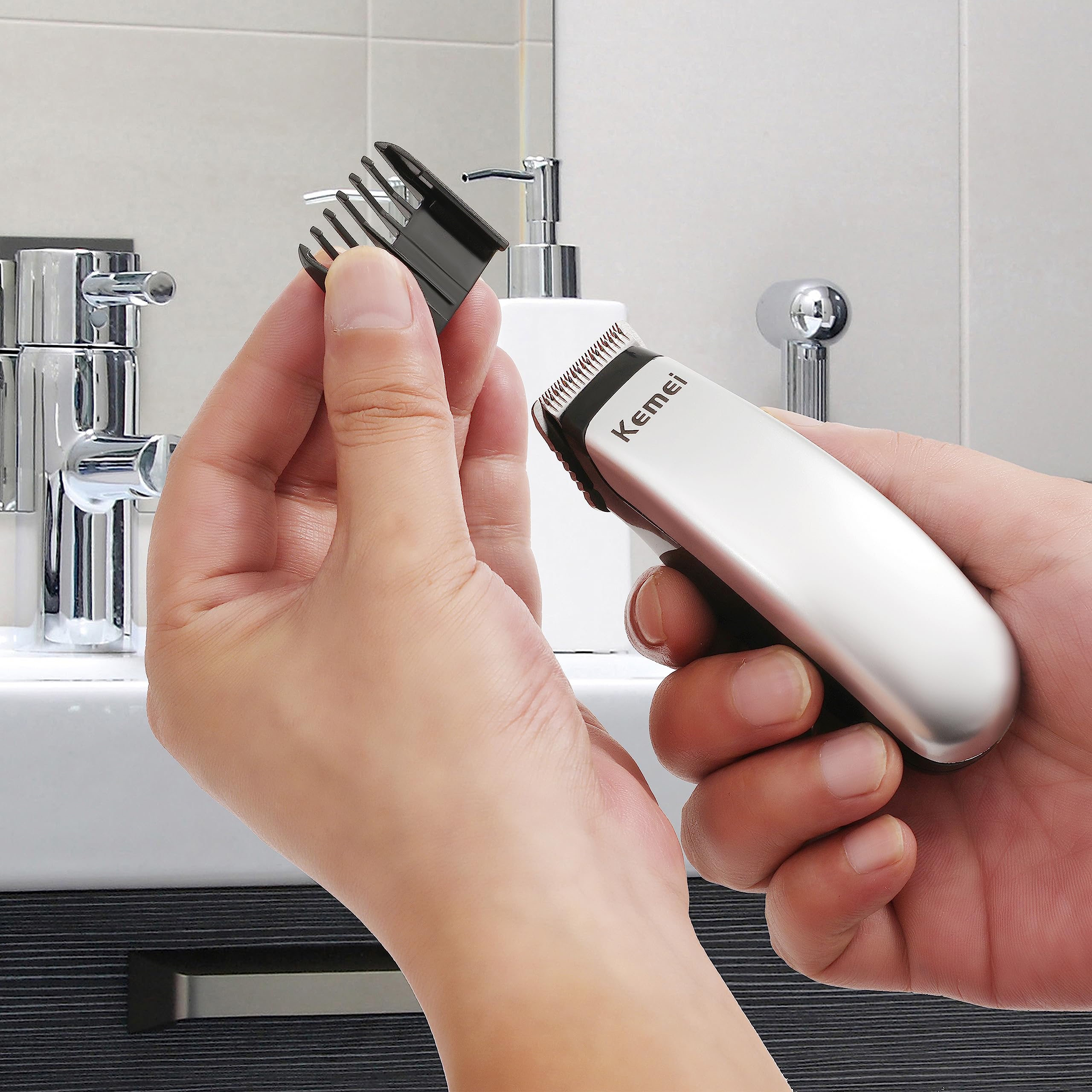 KEMEI Mini Hair Trimmer quiet motor for subtle grooming