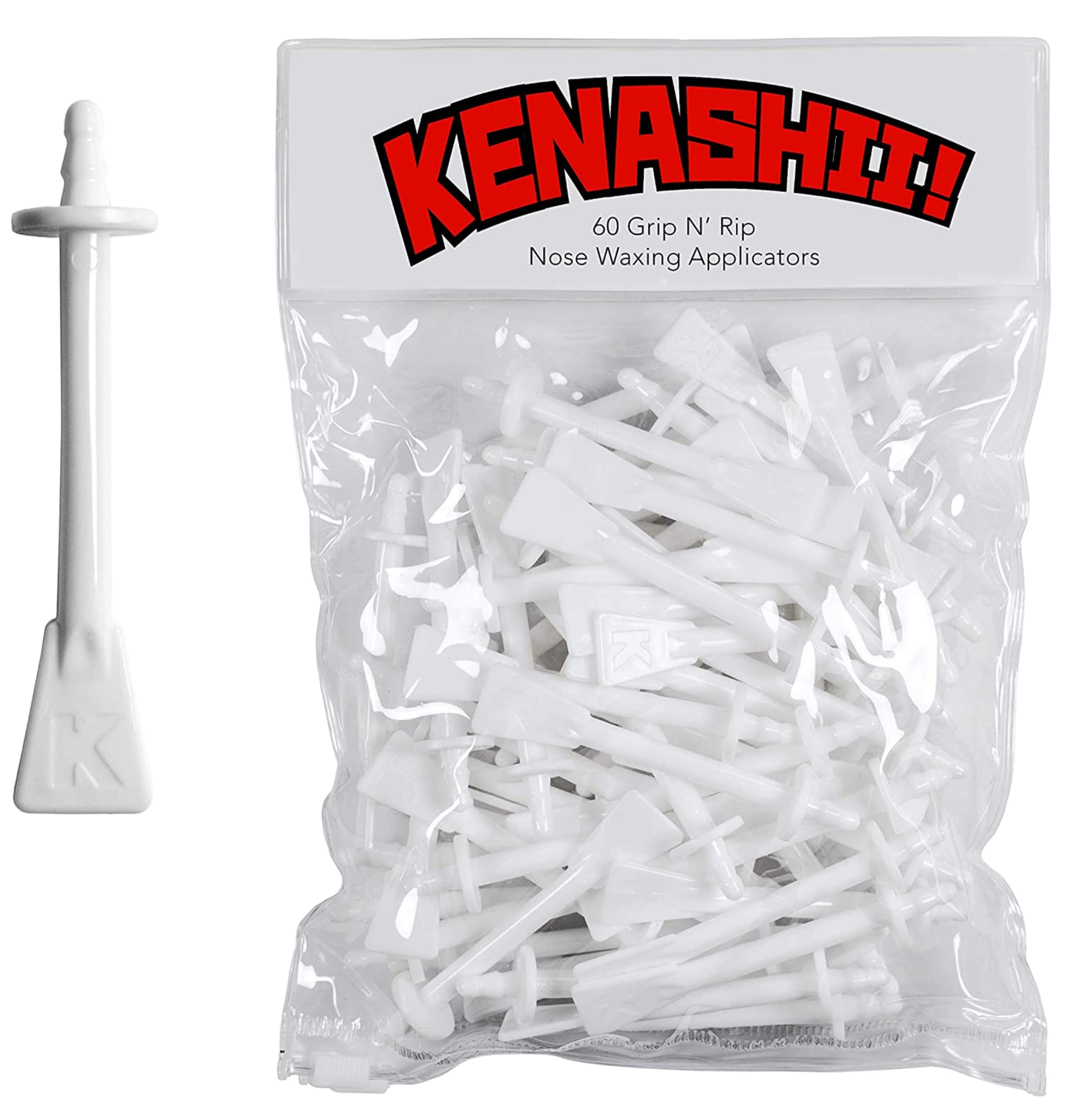 Kenashii Grip’n’Rip nose waxing sticks in packaging for quick, mess-free nasal grooming.