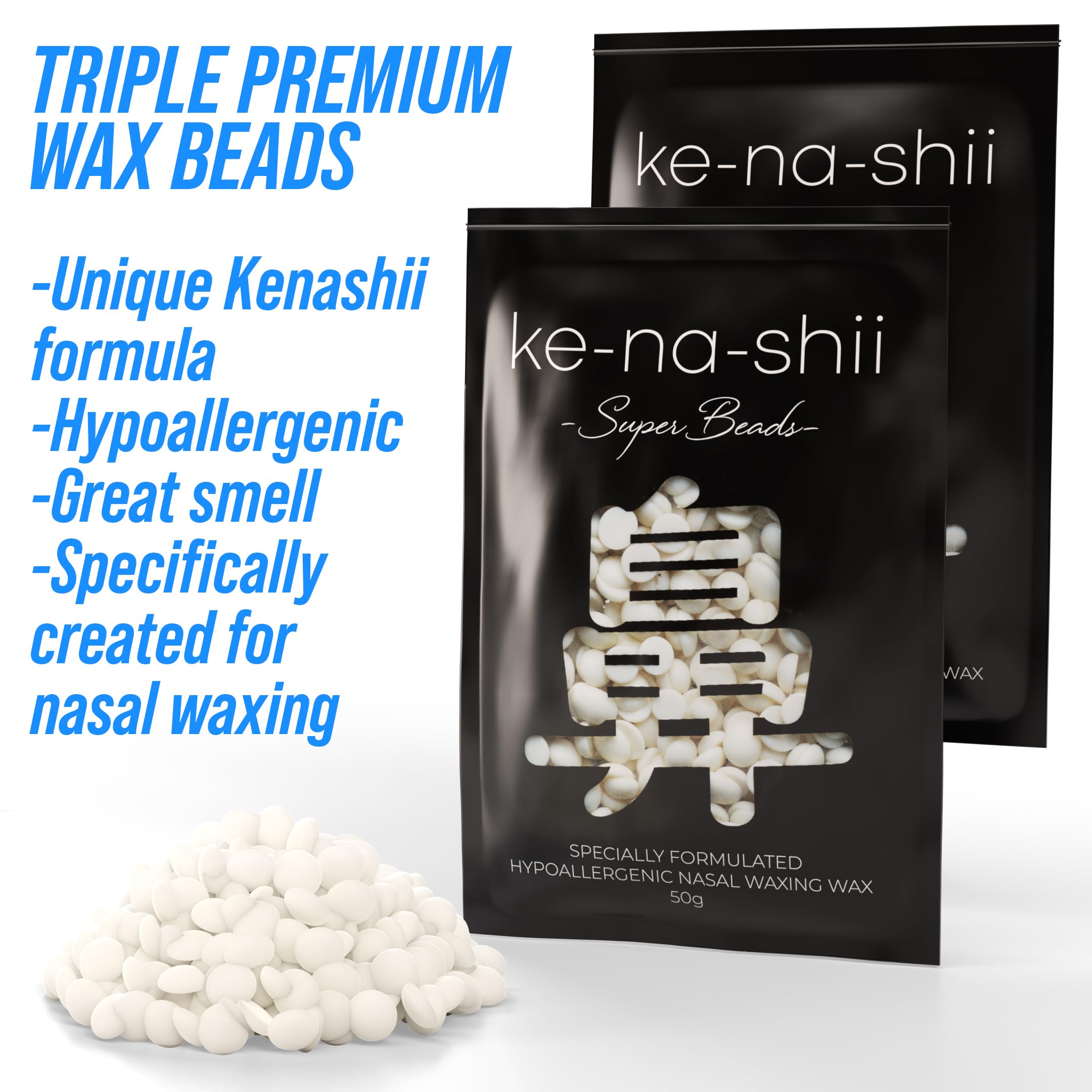 Kenashii wax kit features a long three-year shelf life for flexibility.