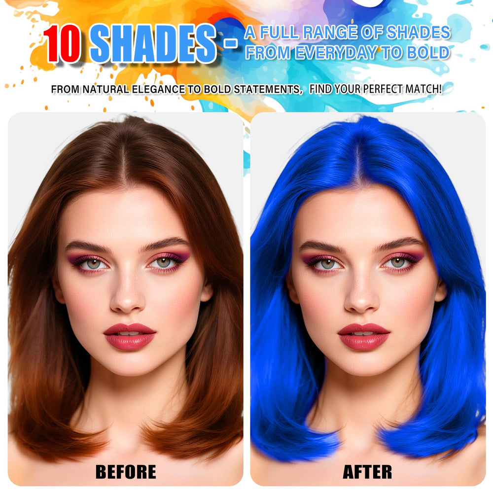 KENINA Blue Hair Spray color palette with ten options