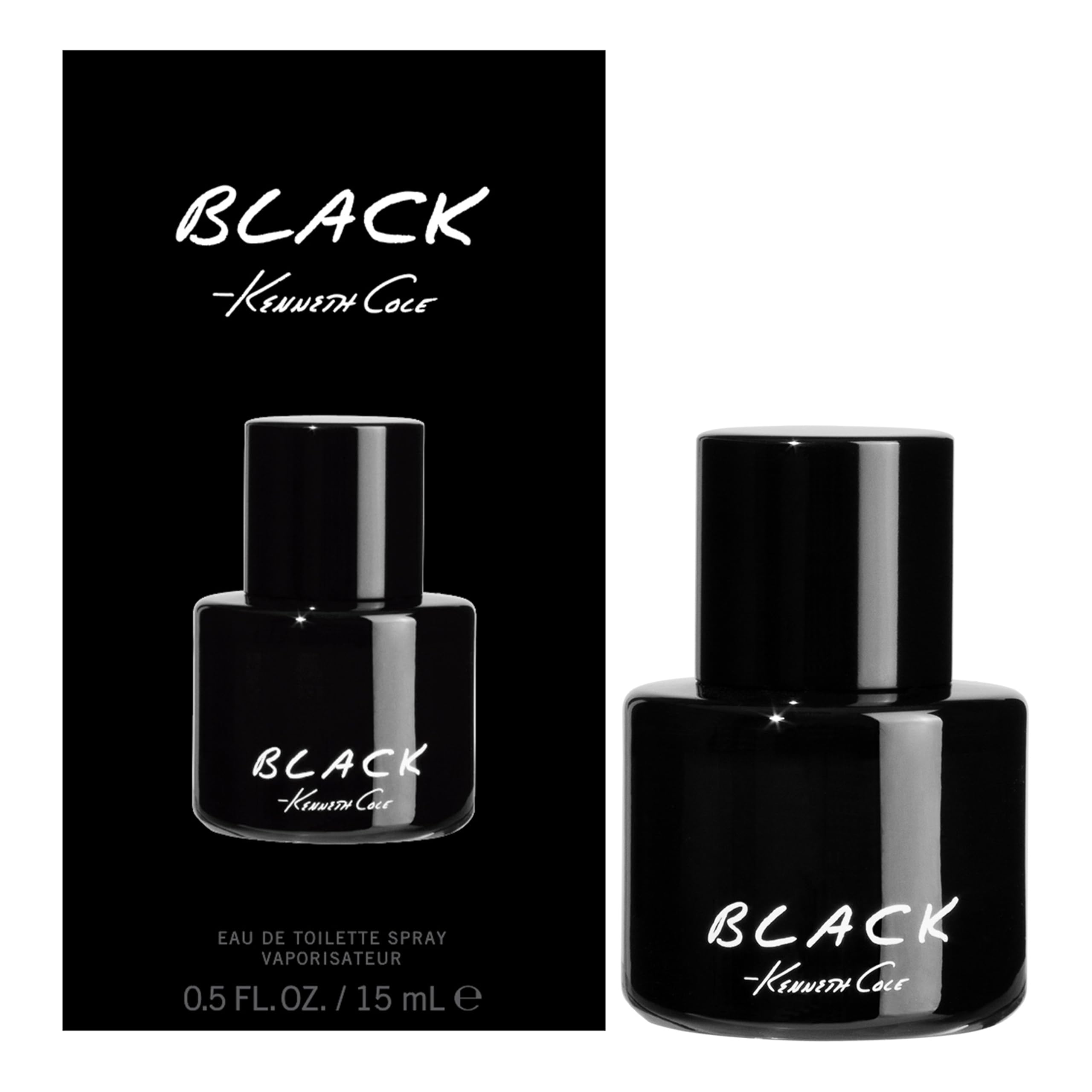 Kenneth Cole Black body spray bottle for daily freshness.