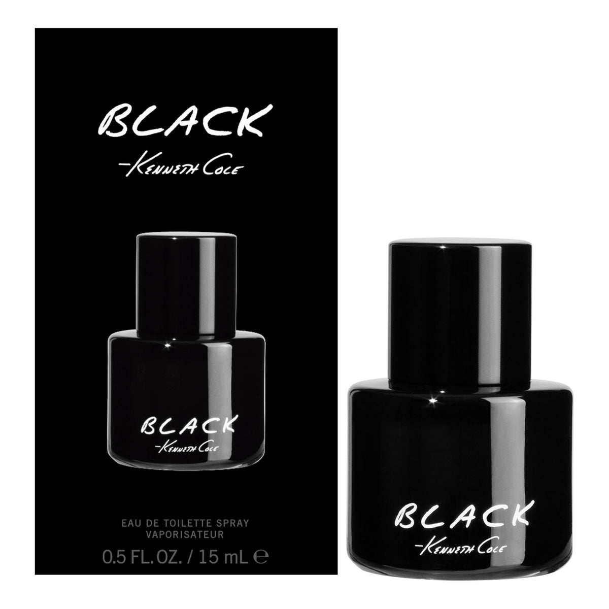 Kenneth Cole Black body spray bottle for daily freshness.
