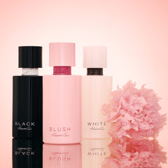 Kenneth Cole Black for Her packaging box, gift-ready presentation of a feminine scent.