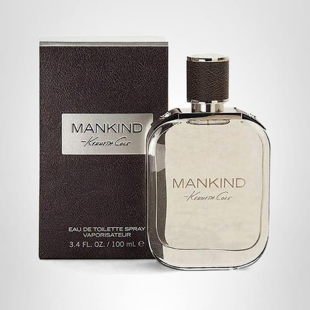 Kenneth Cole Mankind close-up, woodsy accords ideal for confident evening wear.