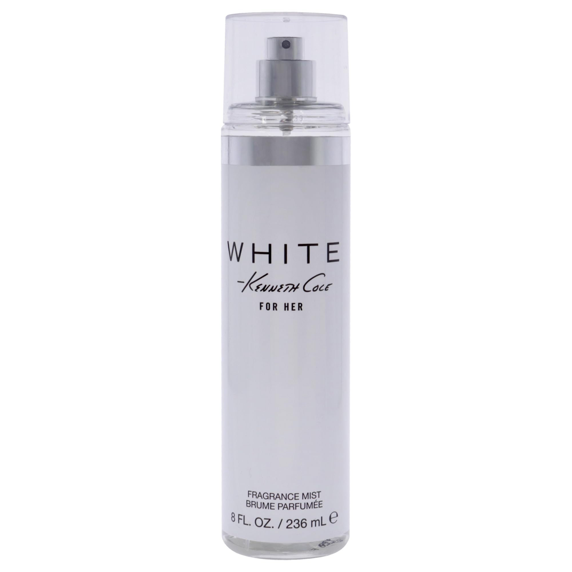 Kenneth Cole White For Her bottle pour, a fresh feminine scent with long-lasting allure.