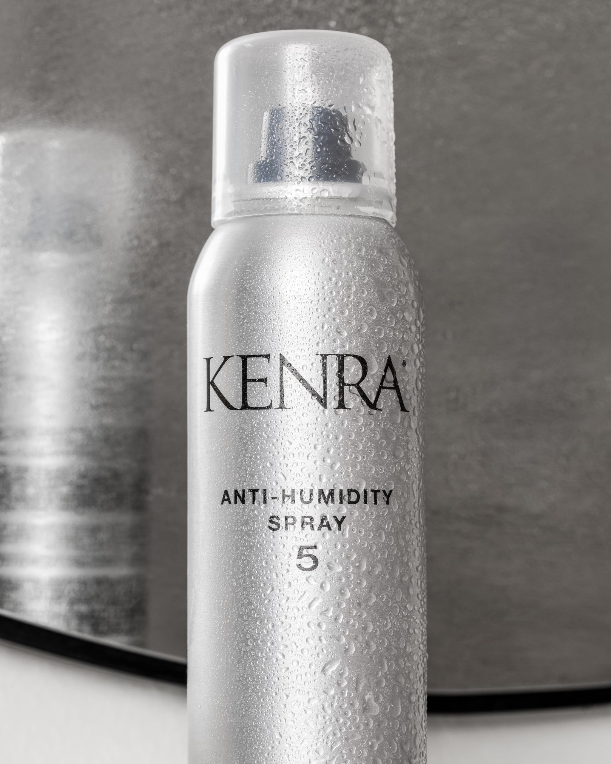 Kenra Anti-Humidity Spray 5 72-hour humidity resistance on styled hair.