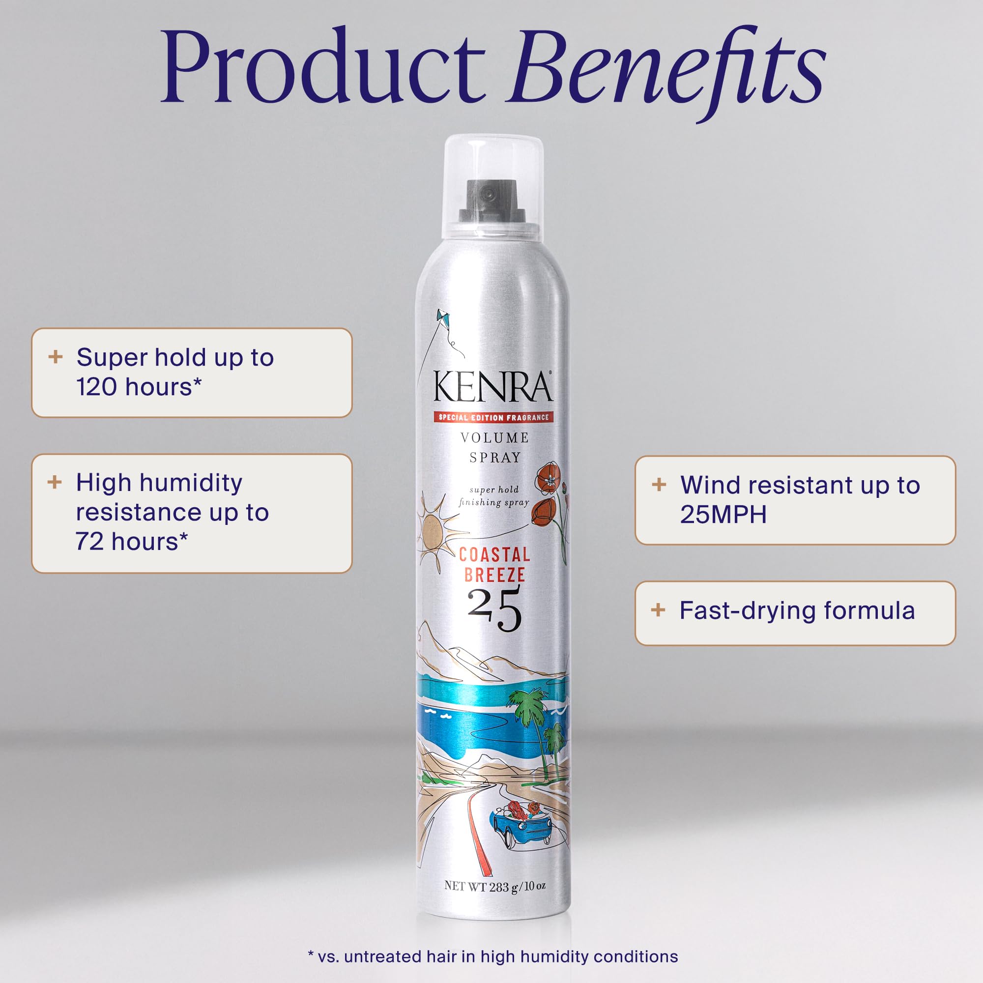 Aplicación precisa de Kenra Coastal Breeze para peinados definidos y controlados.