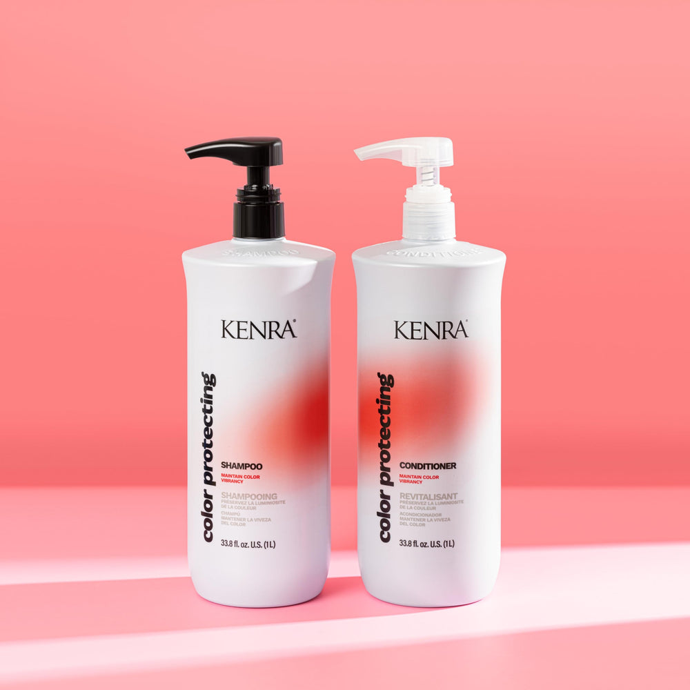 Kenra Color Protecting Shampoo shine graphic indicating enhanced reflection