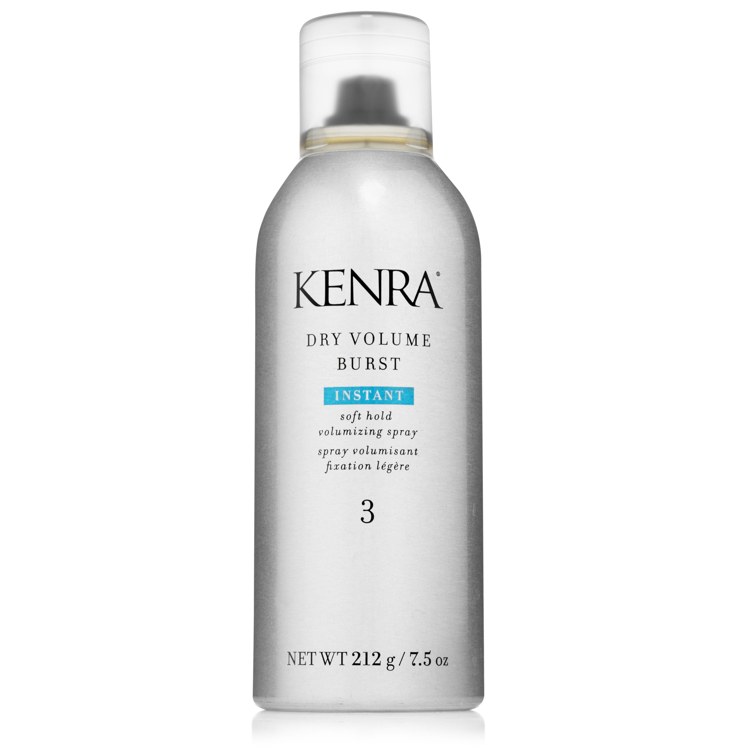 Kenra Dry Volume Burst 3 bottle ready for on-the-go styling with instant lift.