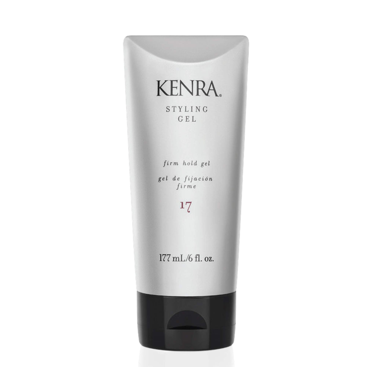 Kenra 17 gel para peinado en botella, ofrece agarre y volumen sostenido.