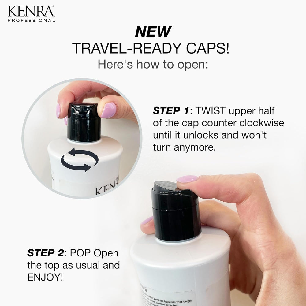 Kenra Moisture Conditioner top shows convenient dispensing.